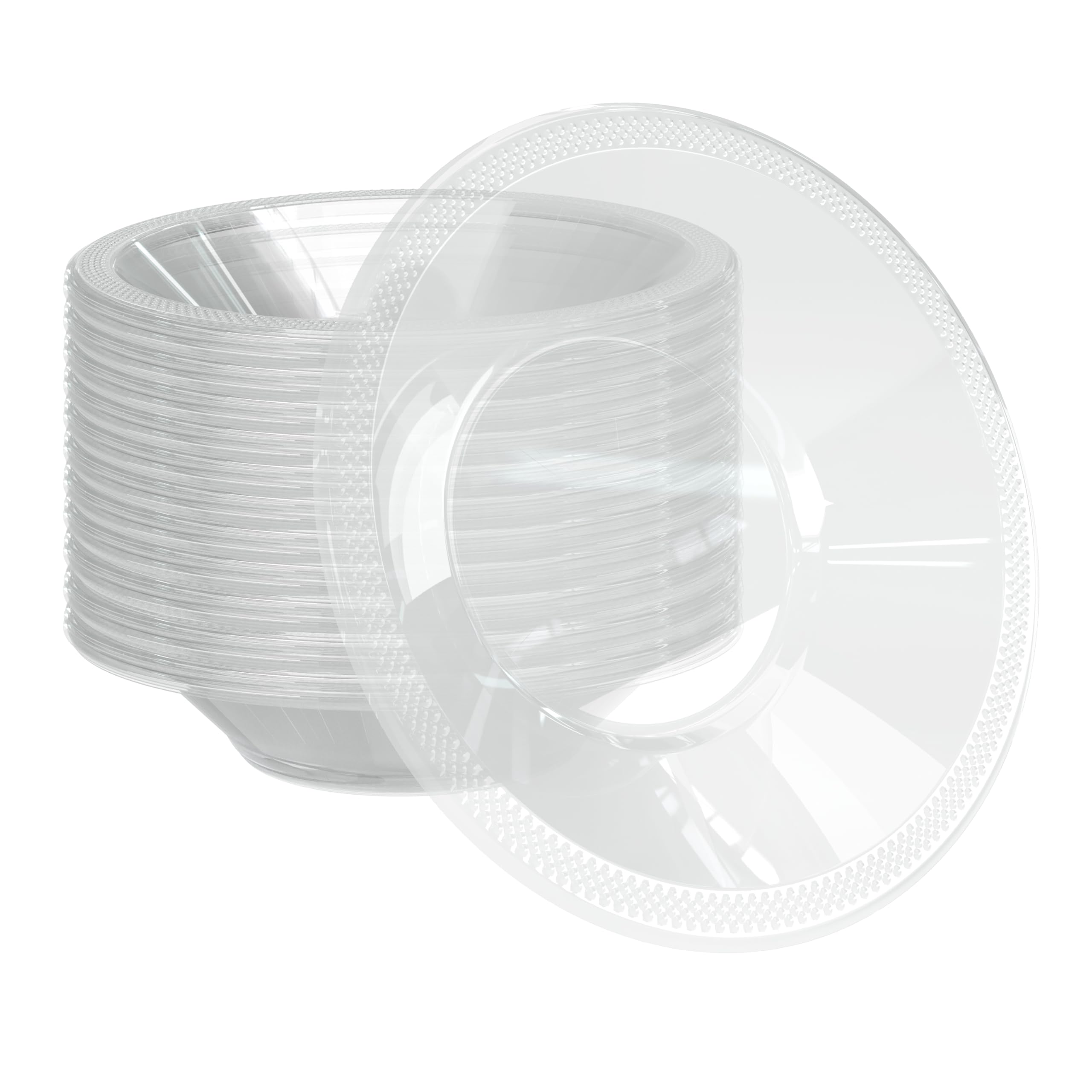 Plasticpro Disposable Round Crystal Clear Serving Bowls